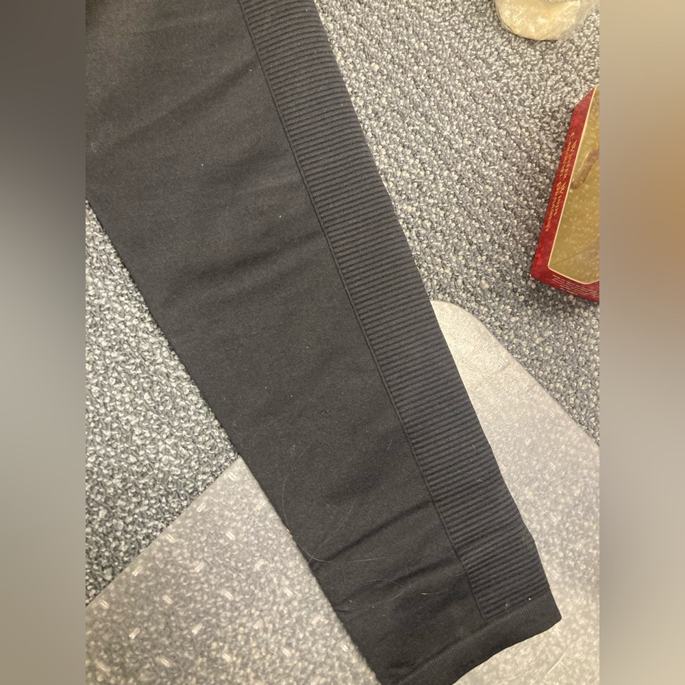 NWT women offline by aerie hi-rise seamless 7/8 legging leggings ribbed black l - Picture 3 of 16